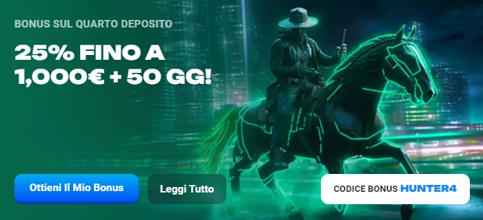 codice promo Lucky Hunter sul Quarto Deposito