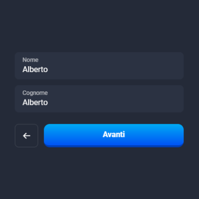 Campi del nome completo nel modulo di registrazione