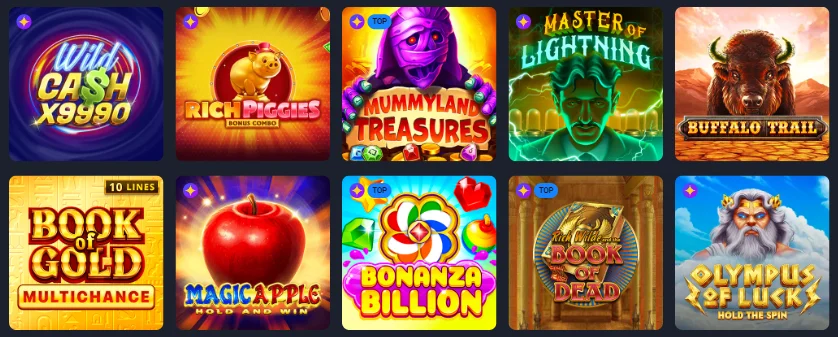 Giochi più popolari alla LuckyHunter slot